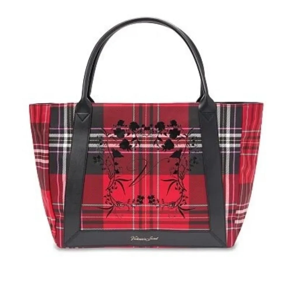 Victoria's Secret Red Plaid Tote Bag Limited Edition NWT